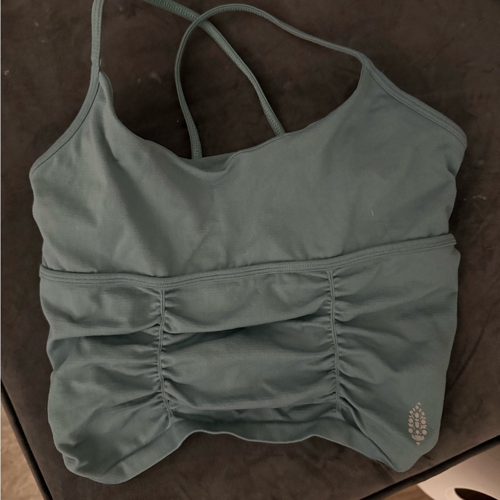 Free People Good Karma Ruched Tank Top